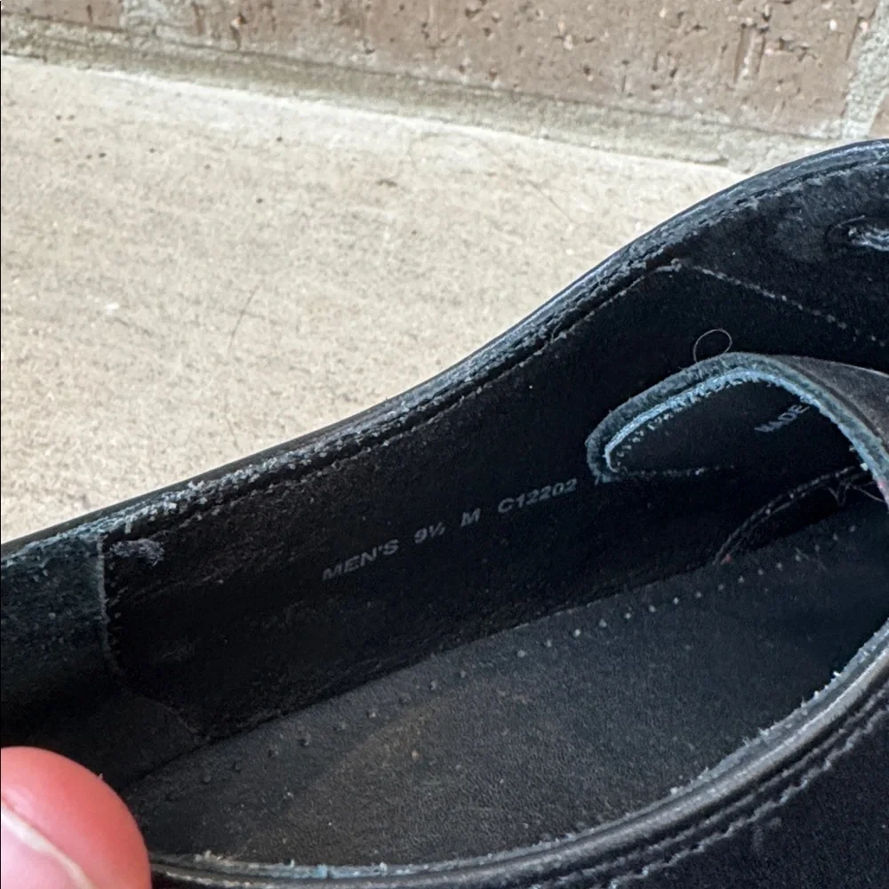 Cole Haan Black Leather Cap-Toe Derbys